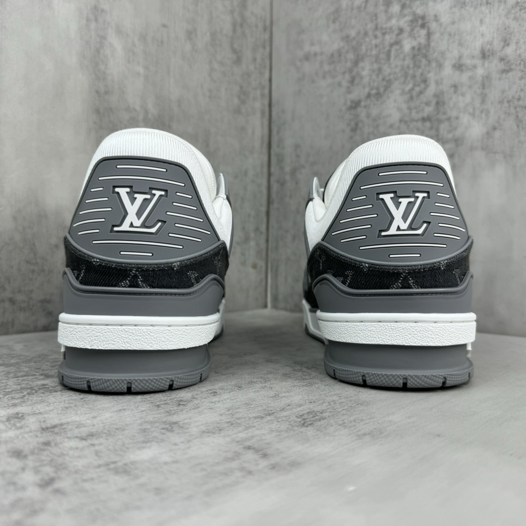 Monogram Denim Grey White Trainer