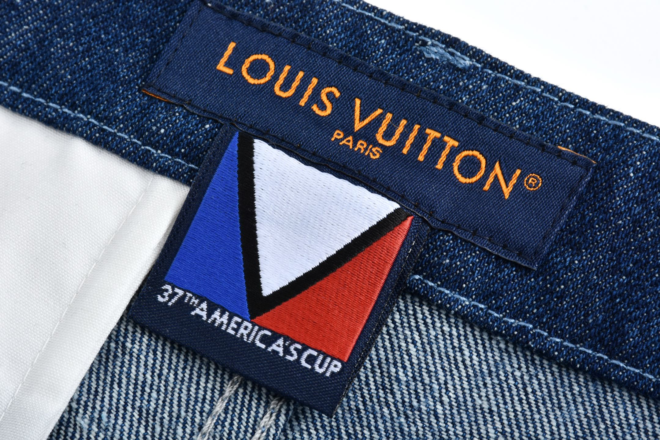 Denim Patchwork Plaid Shorts