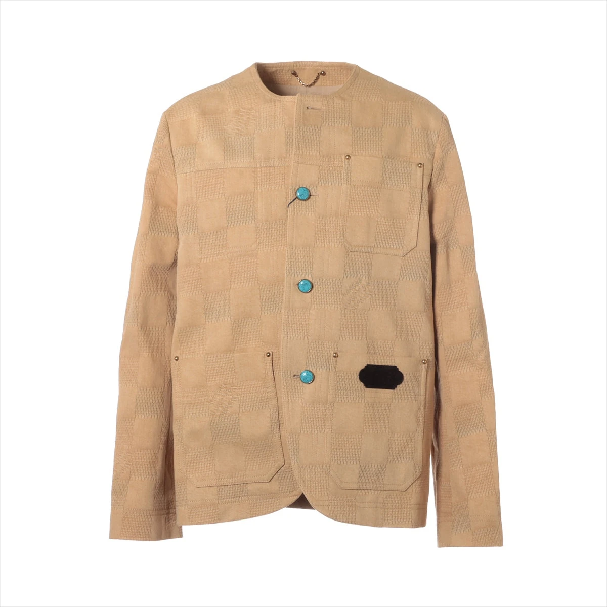 Saddle Checkerboard Denim Jacket