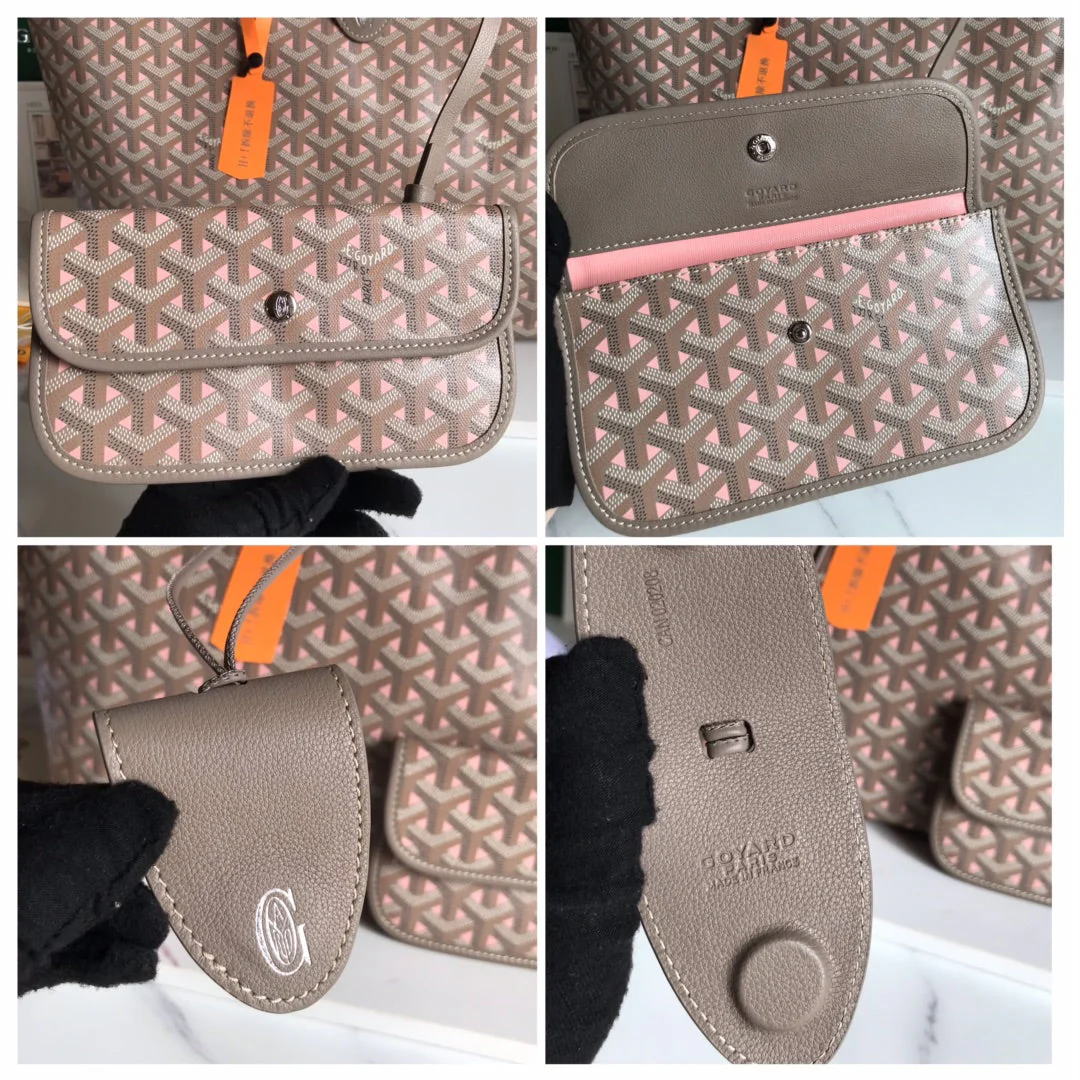 Grey And Pink Canvas Bag