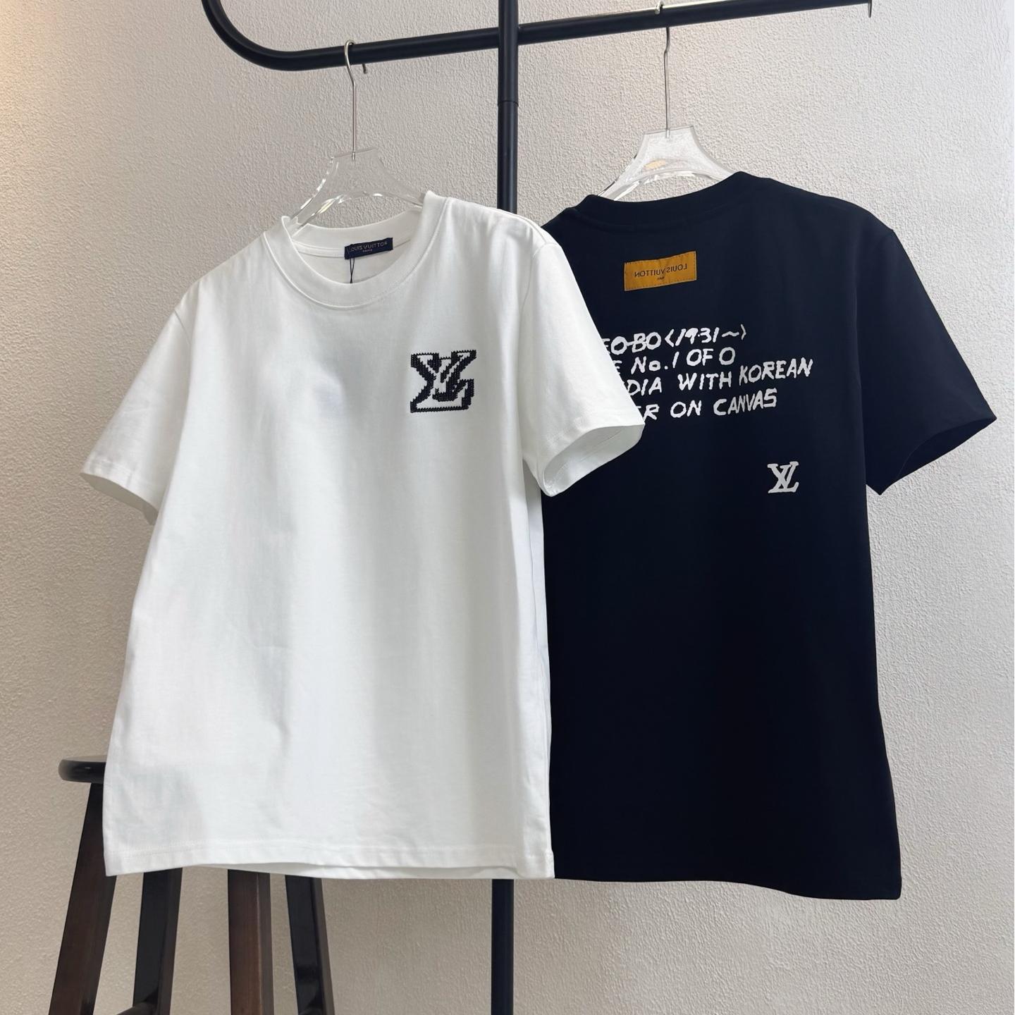 Embroidered printed crew neck T-shirt