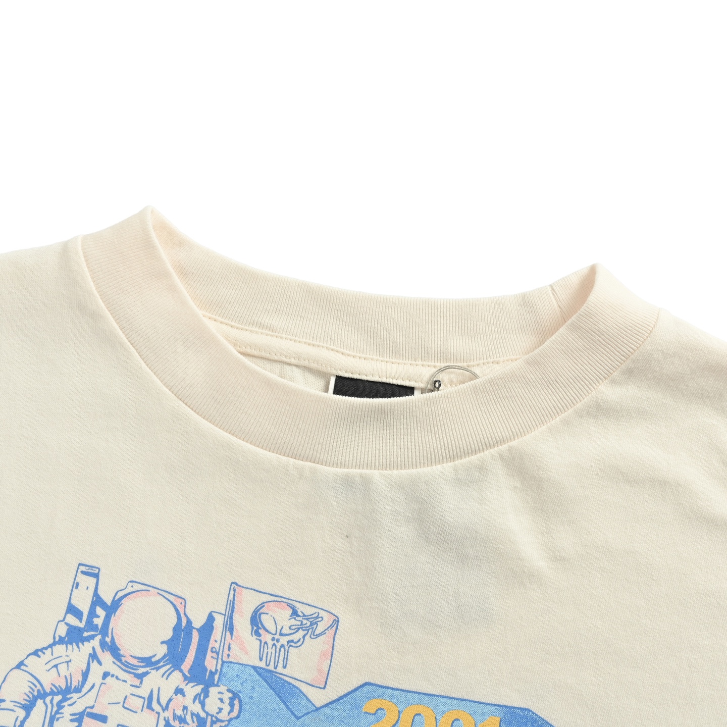 Astronaut stain print short-sleeved shirt