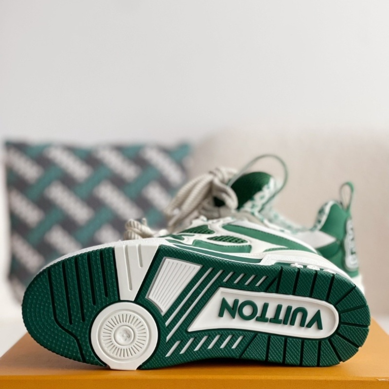 Skate Sneaker Green White Men's