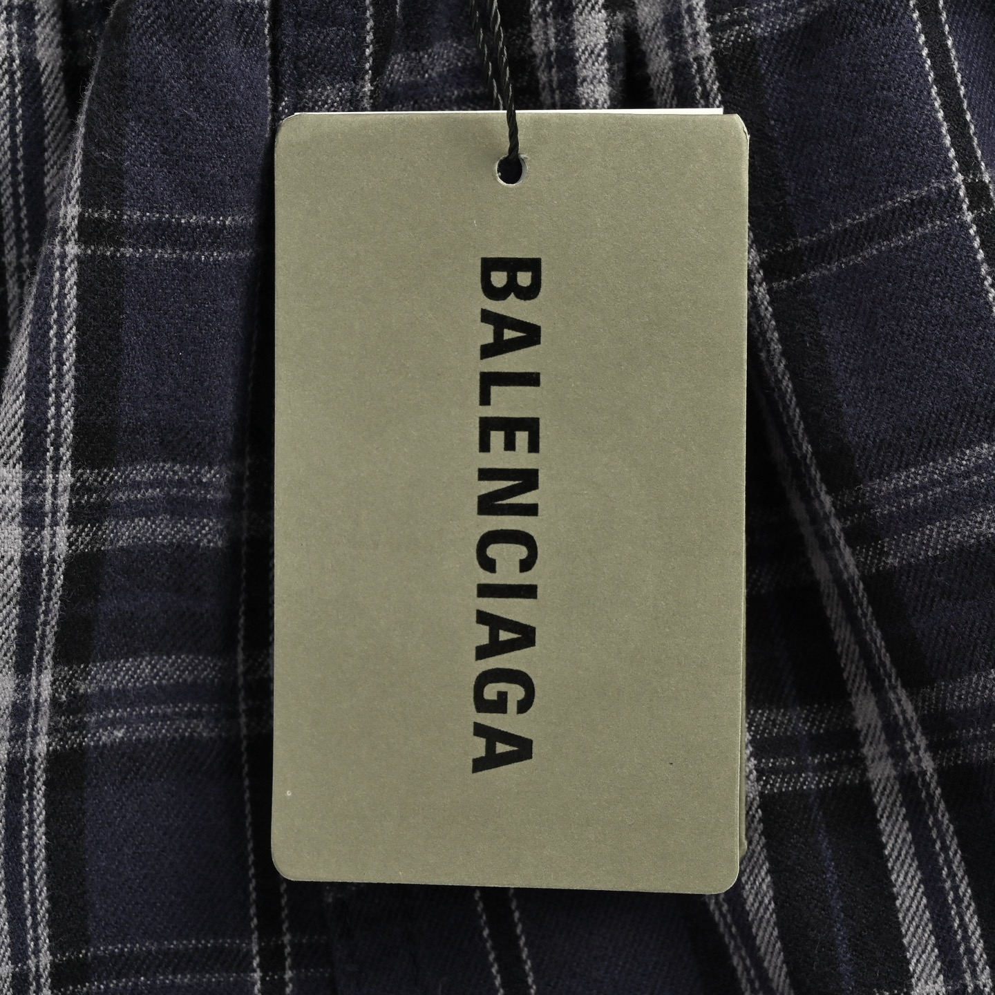 Check flannel trousers