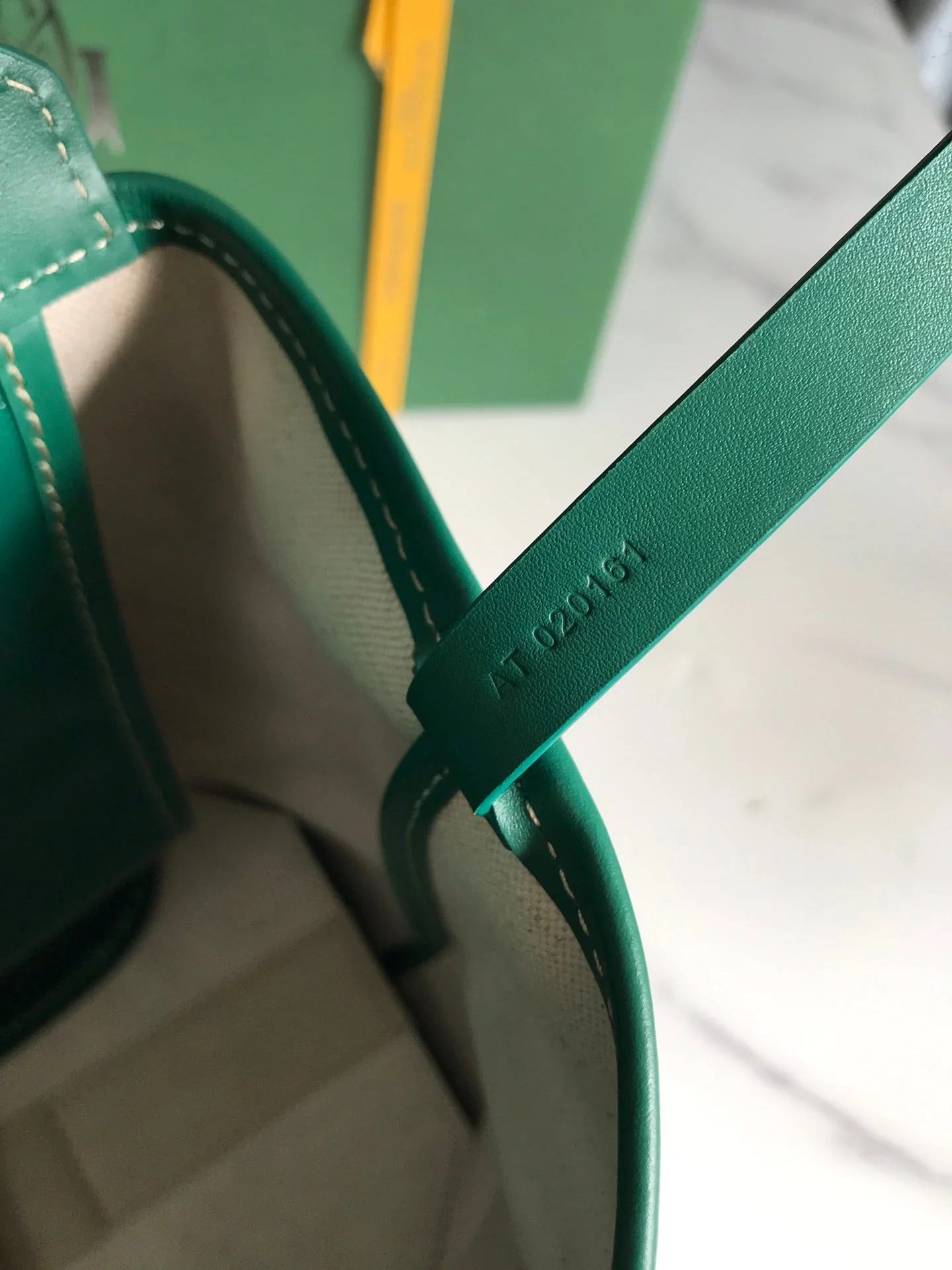 Green Canvas And Calfskin Trim Bag