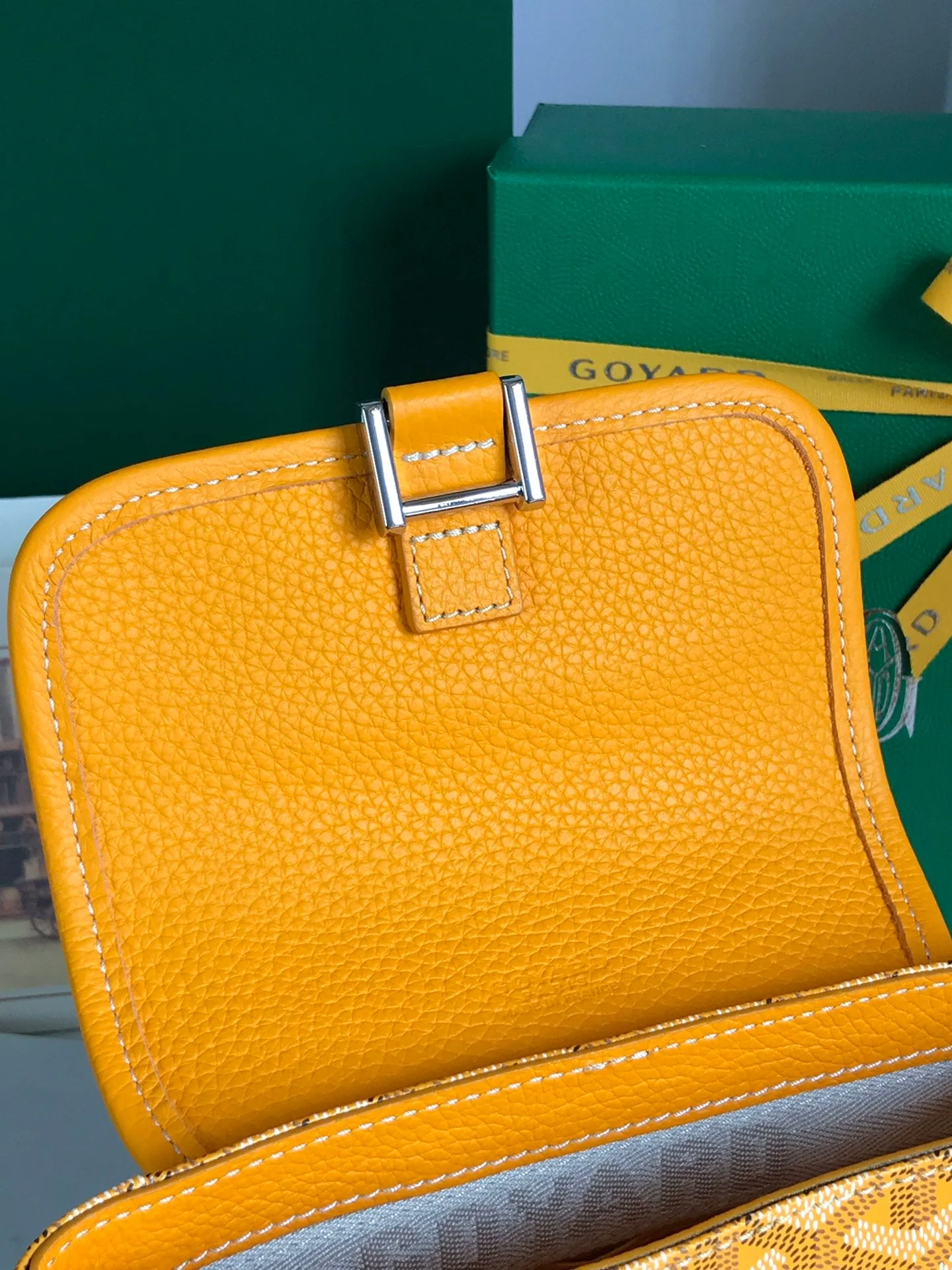 Yellow Elegant Canvas and Lambskin