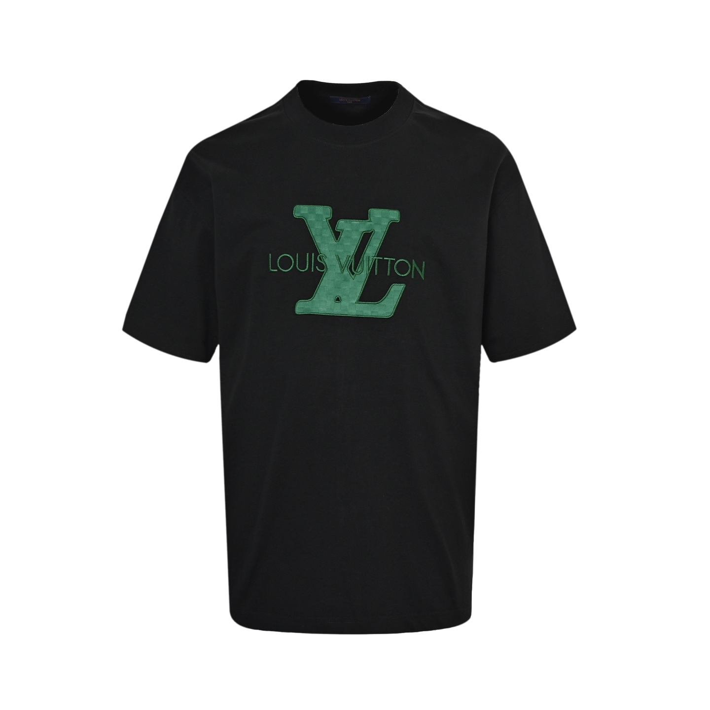 Patch lettering embroidered T-shirt