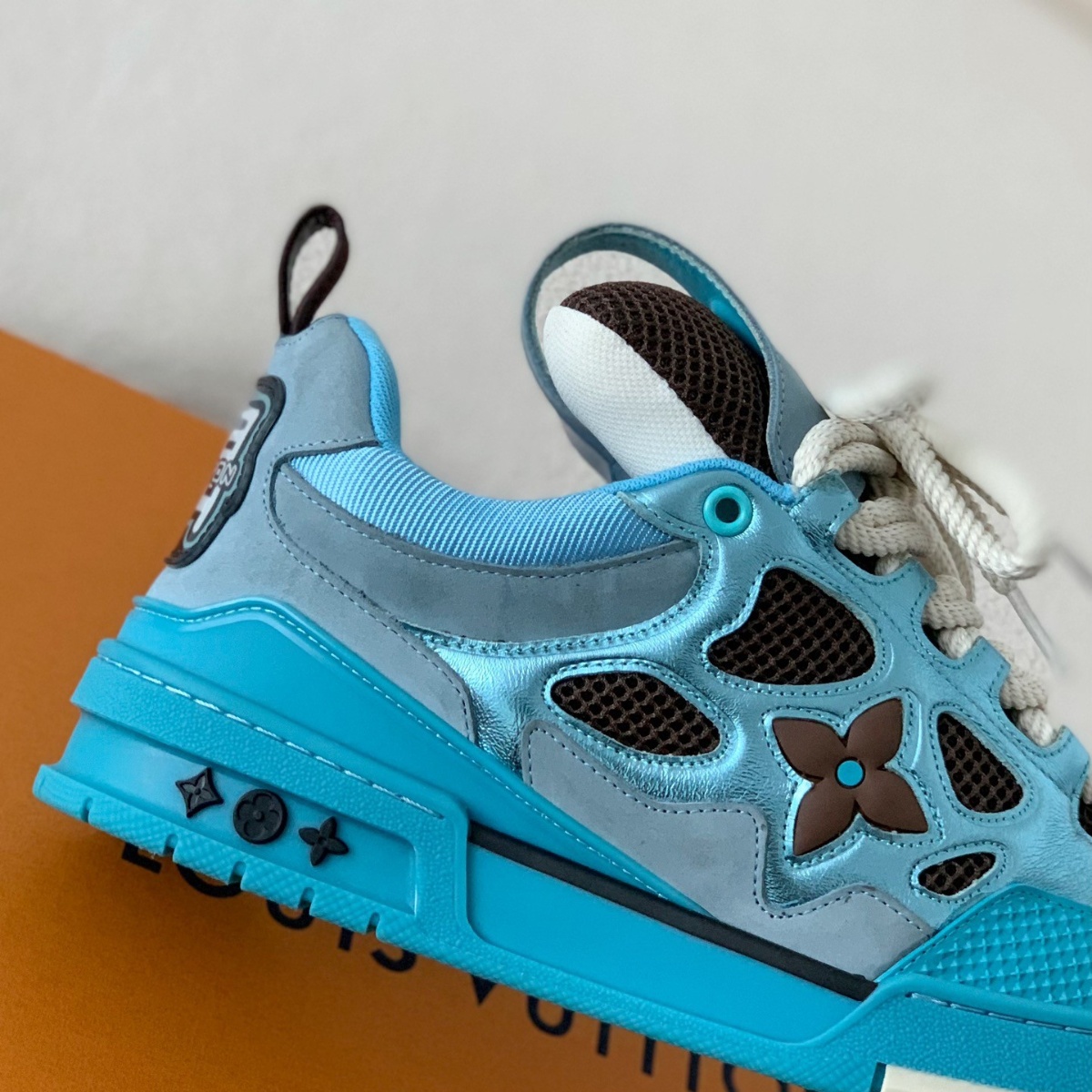 Skate Trainer Blue Brown