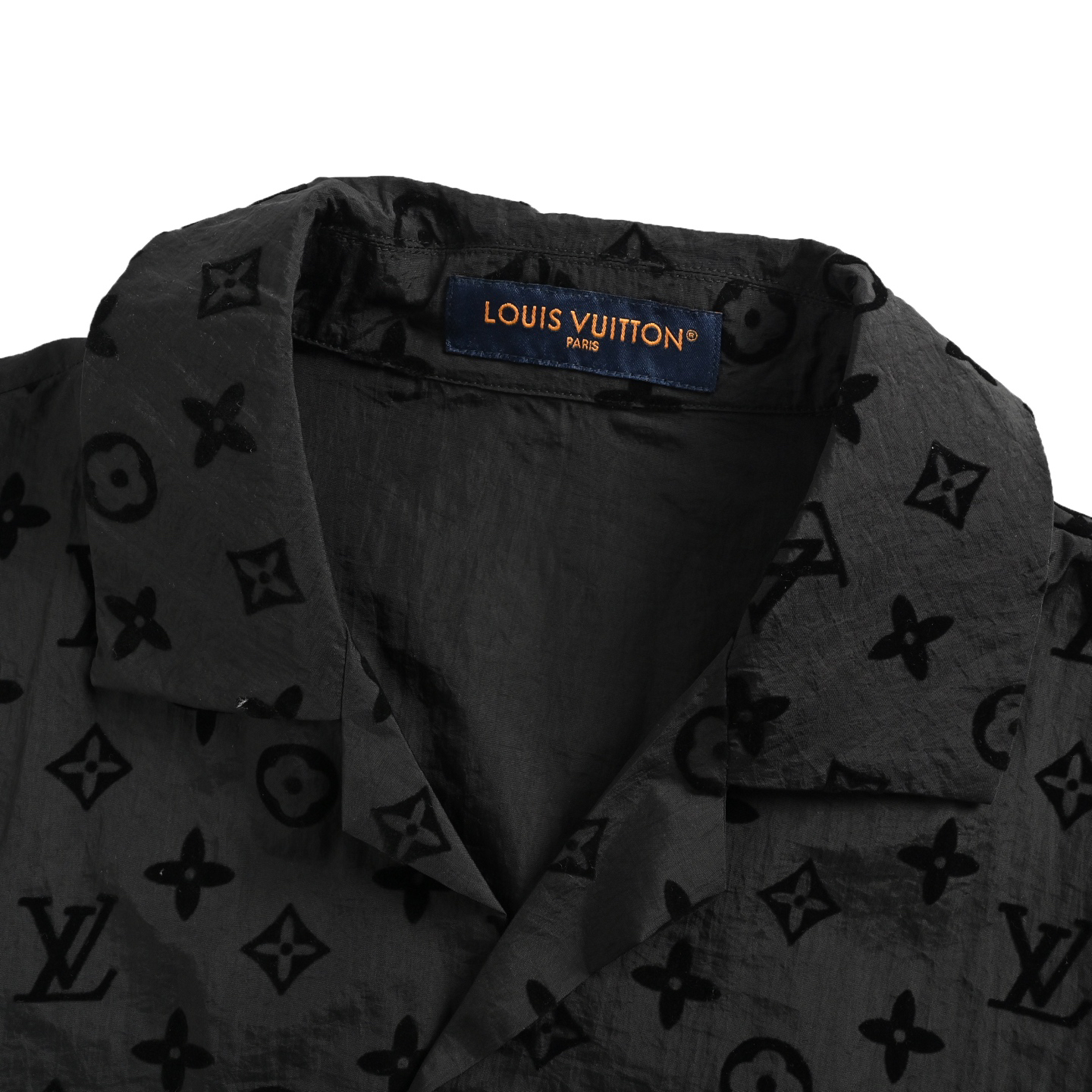 Full print flocked shirt