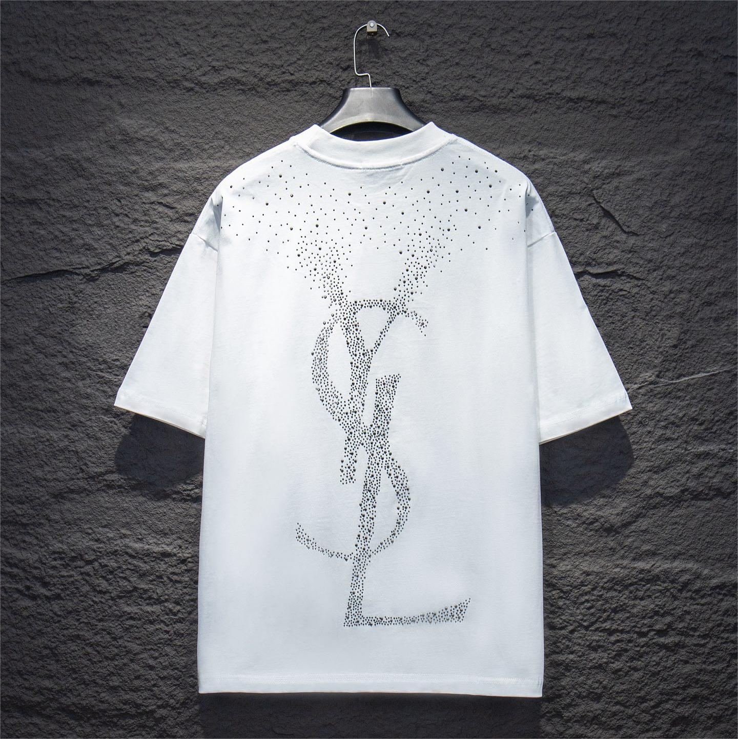 New Diamond-Encrusted Short Sleeves T-shirt