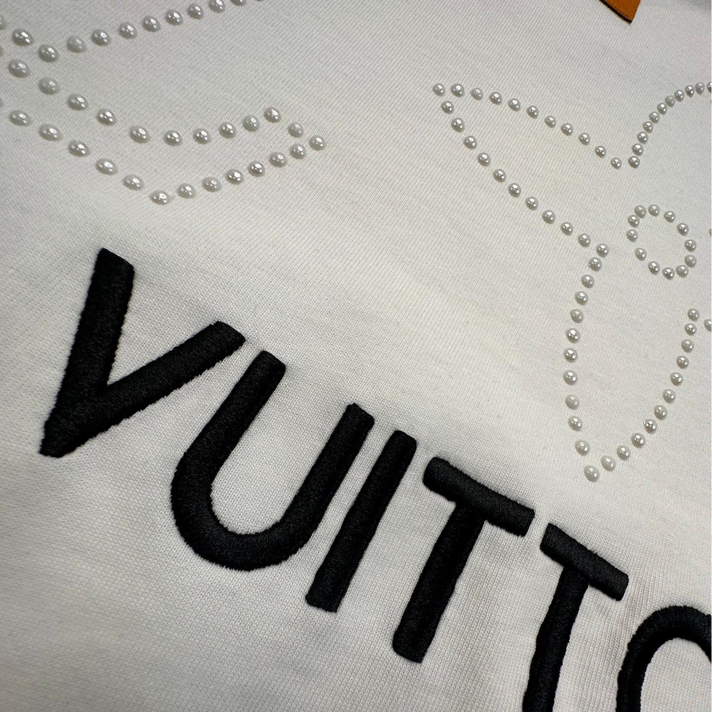 Embroidered diamond couple T-shirt