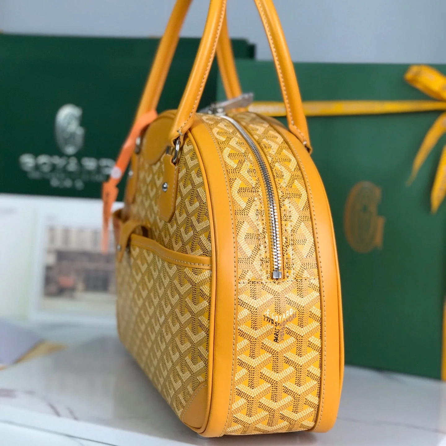 Yellow Calfskin Handbag