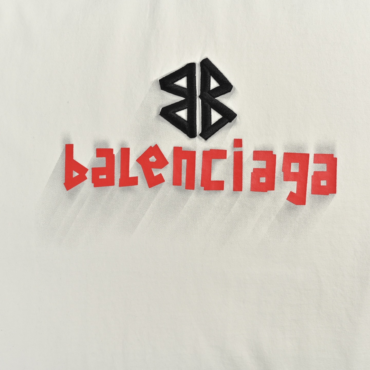 Inkjet ripped short-sleeved T-shirt