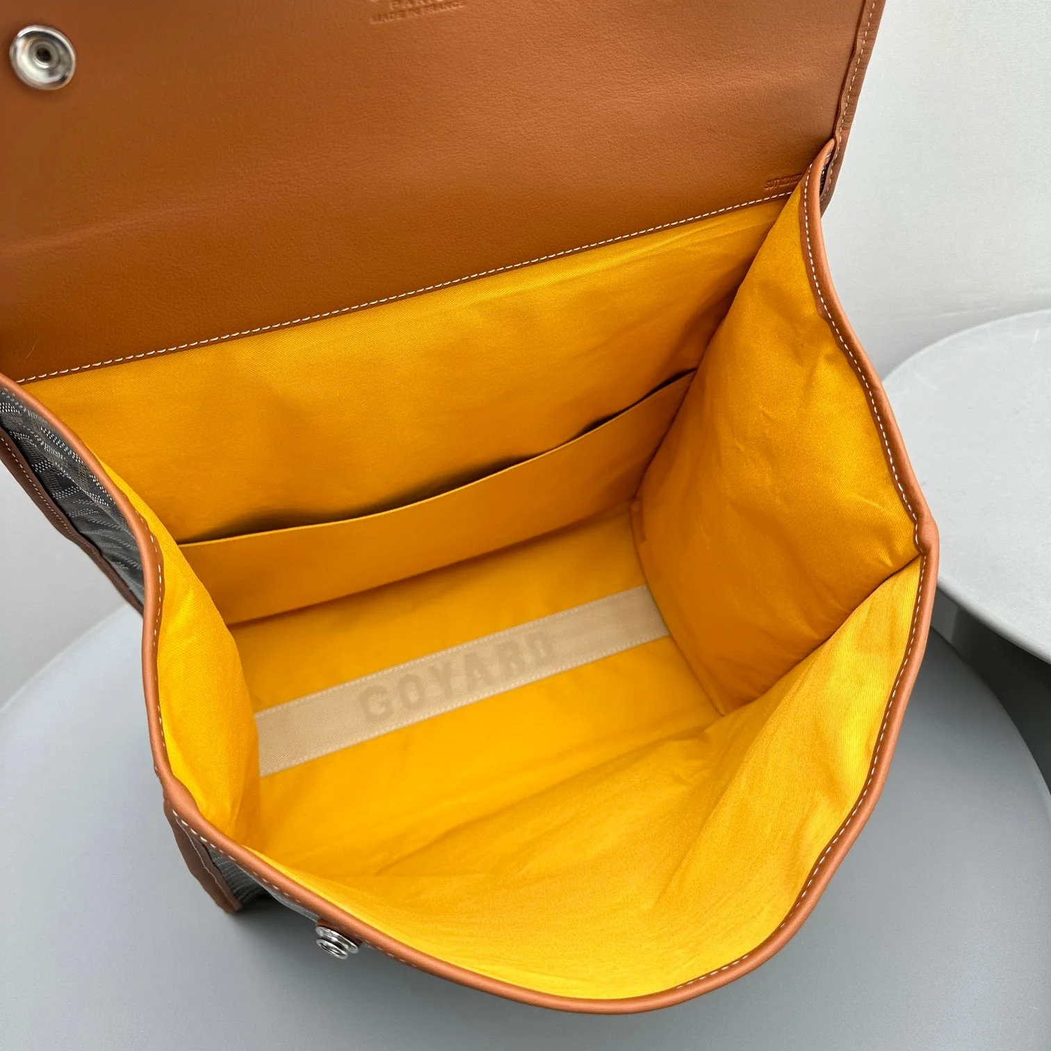 Brown And Orange Backpack