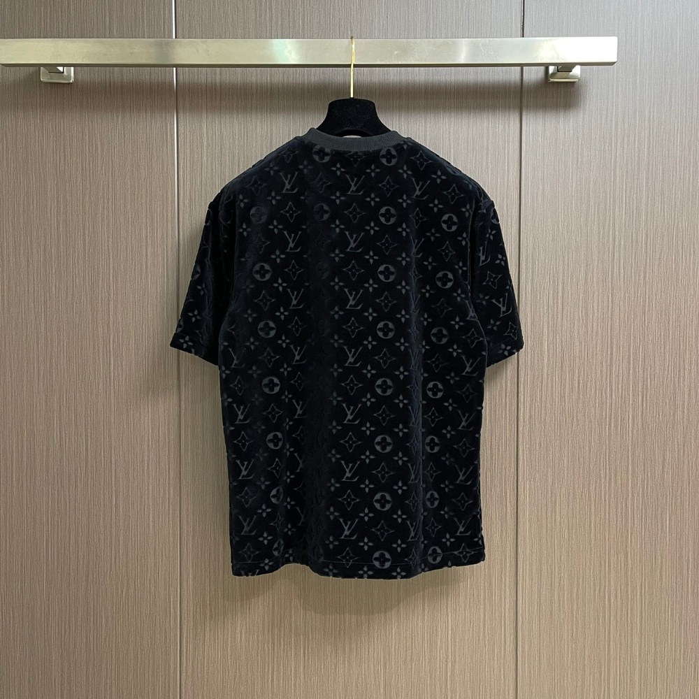 Towel flocking monogram jacquard short-sleeved T-shirt
