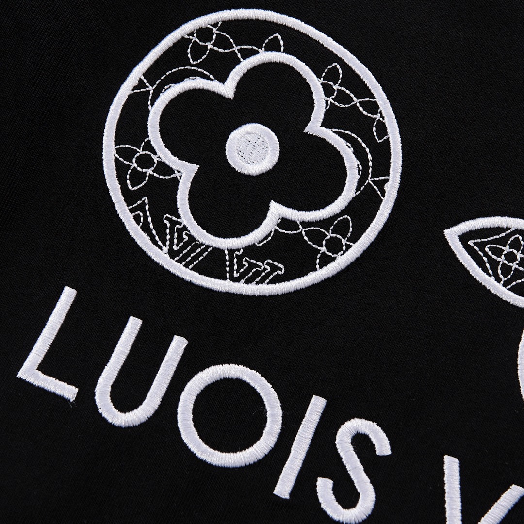 2025ss embroidered letter short sleeves