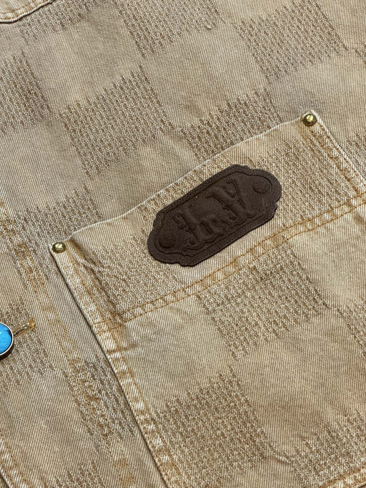 Saddle Checkerboard Denim Jacket