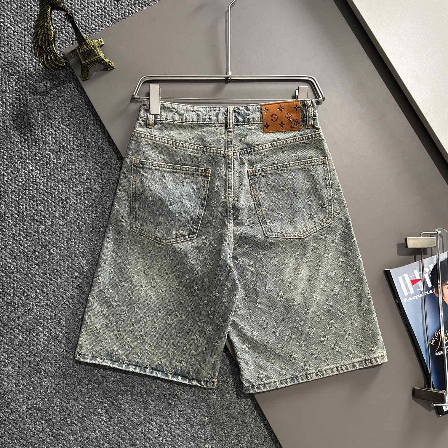 Old Fashioned Jacquard Denim Shorts