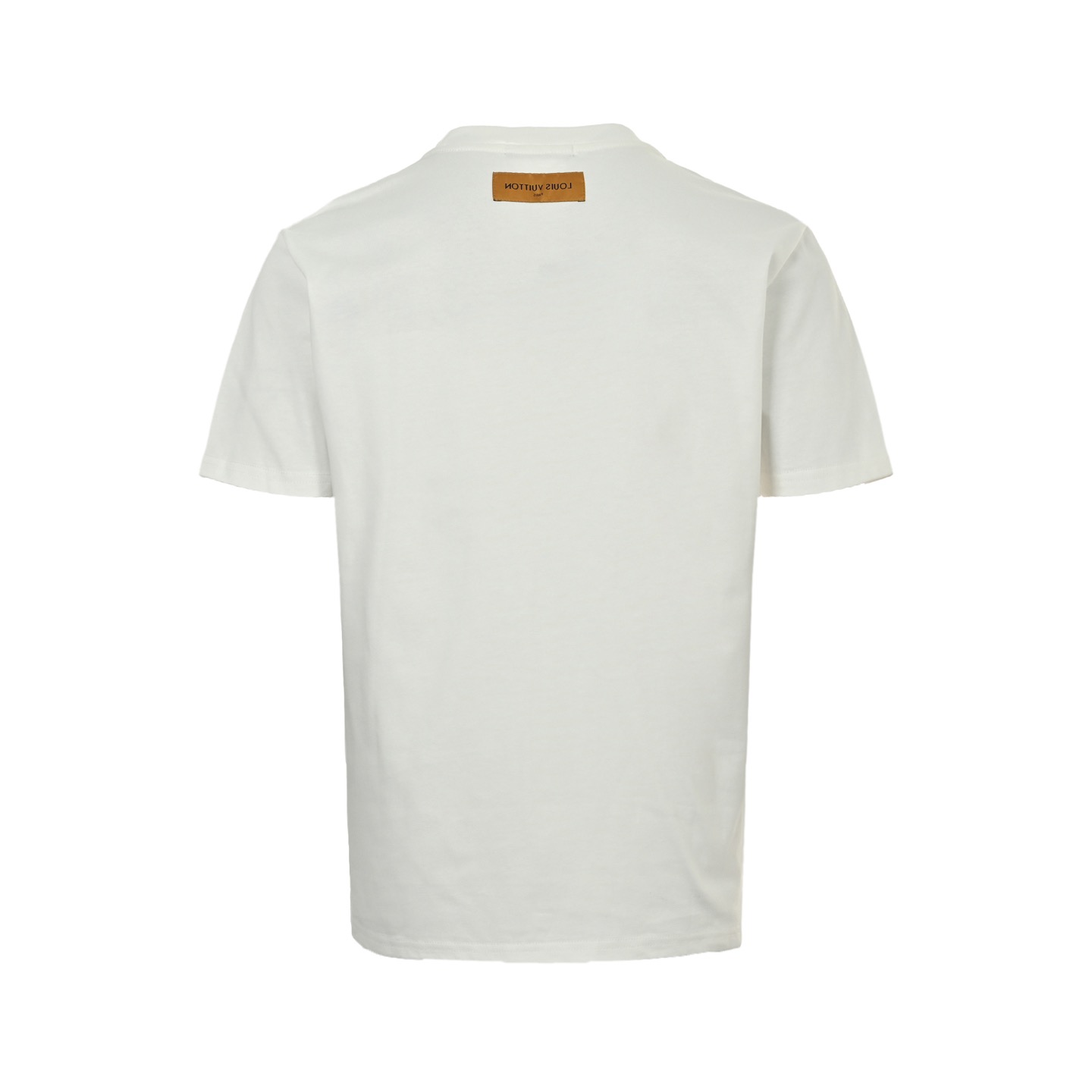 Clouds and large letters embroidered T-shirt