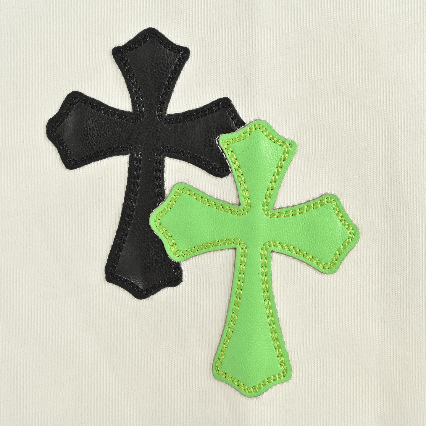 Fluorescent cross short-sleeved shirt