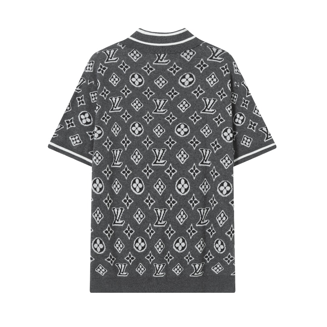 Jacquard knitted T-shirt