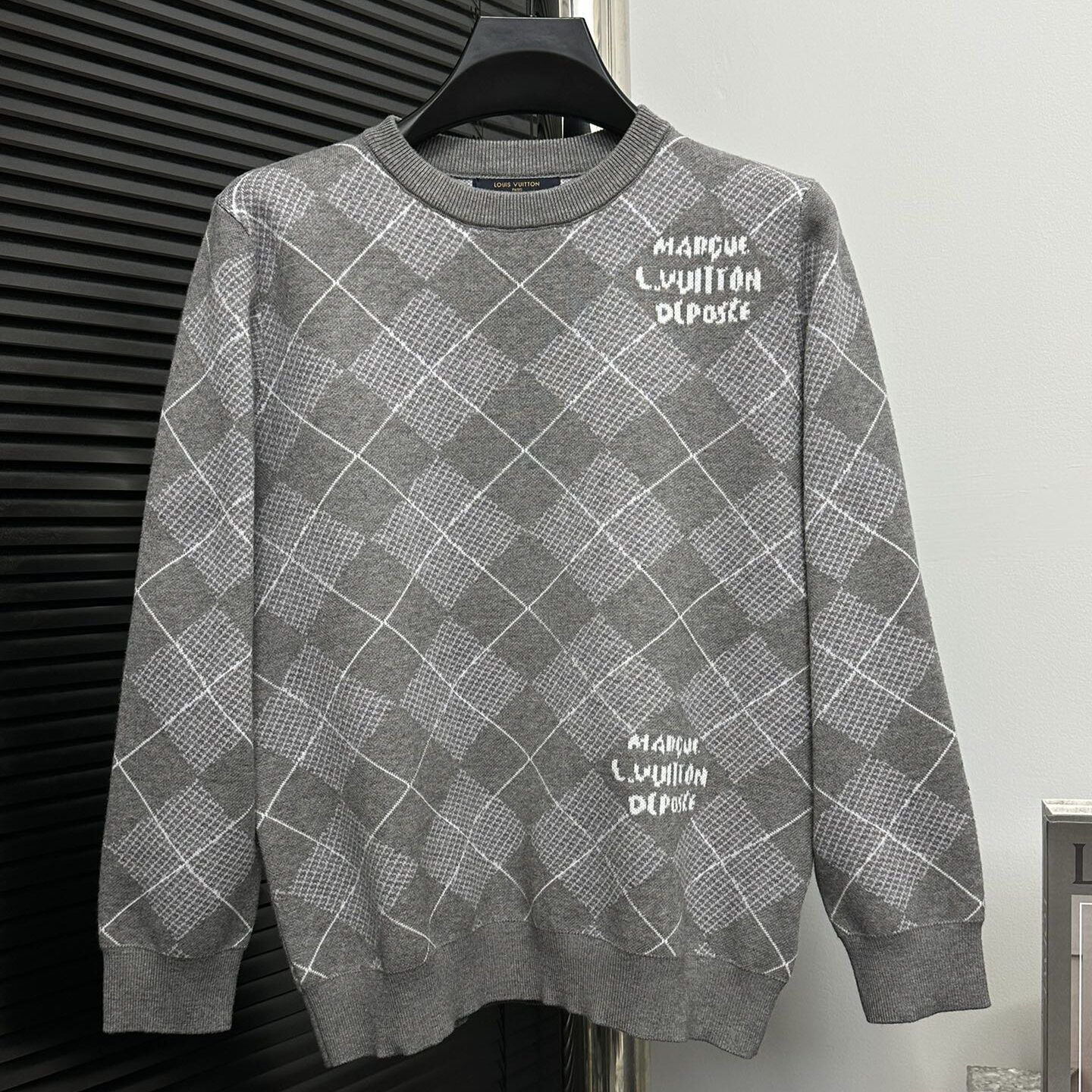 Diamond Check Sweater Cardigan