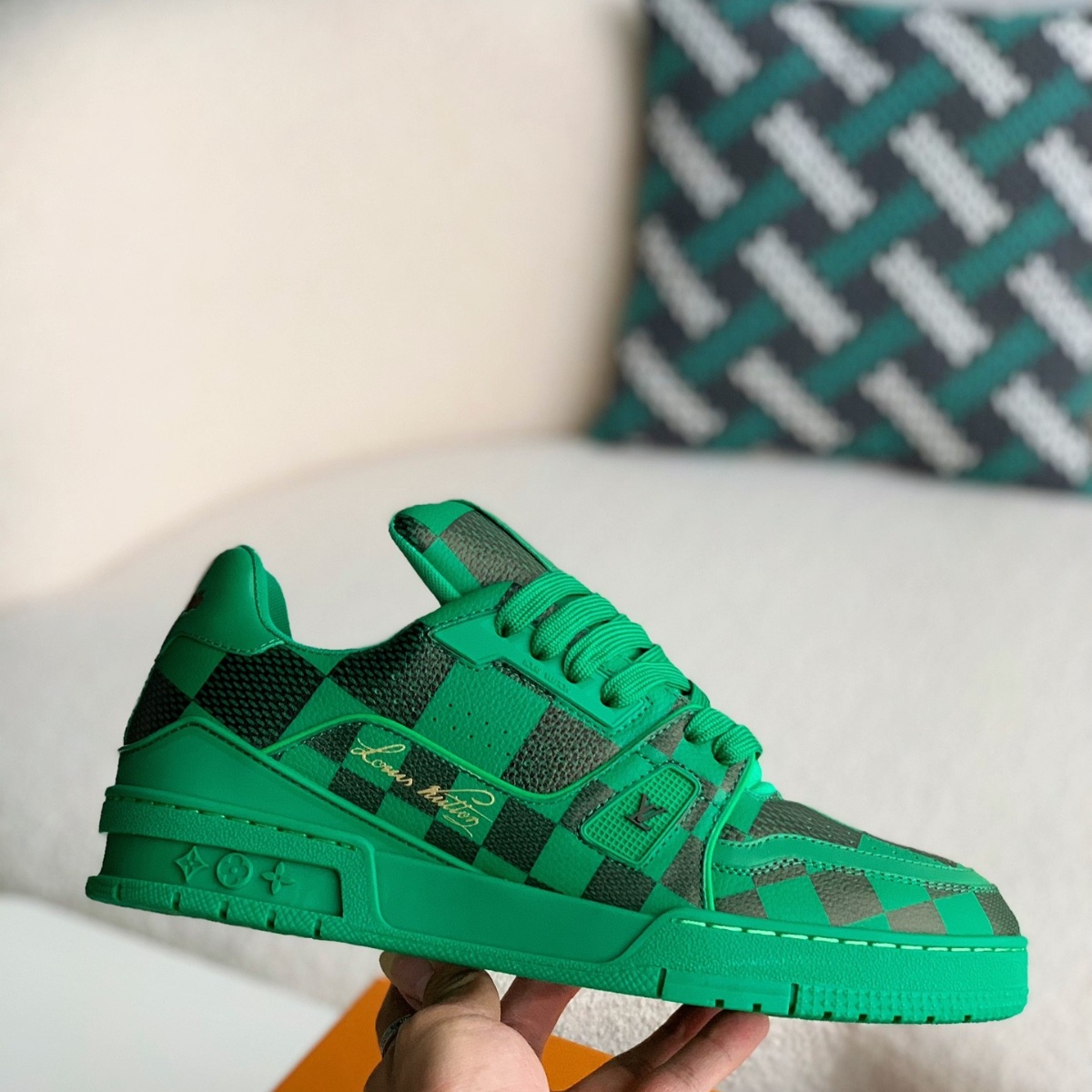 Trainer Sneaker Damier Pop Green