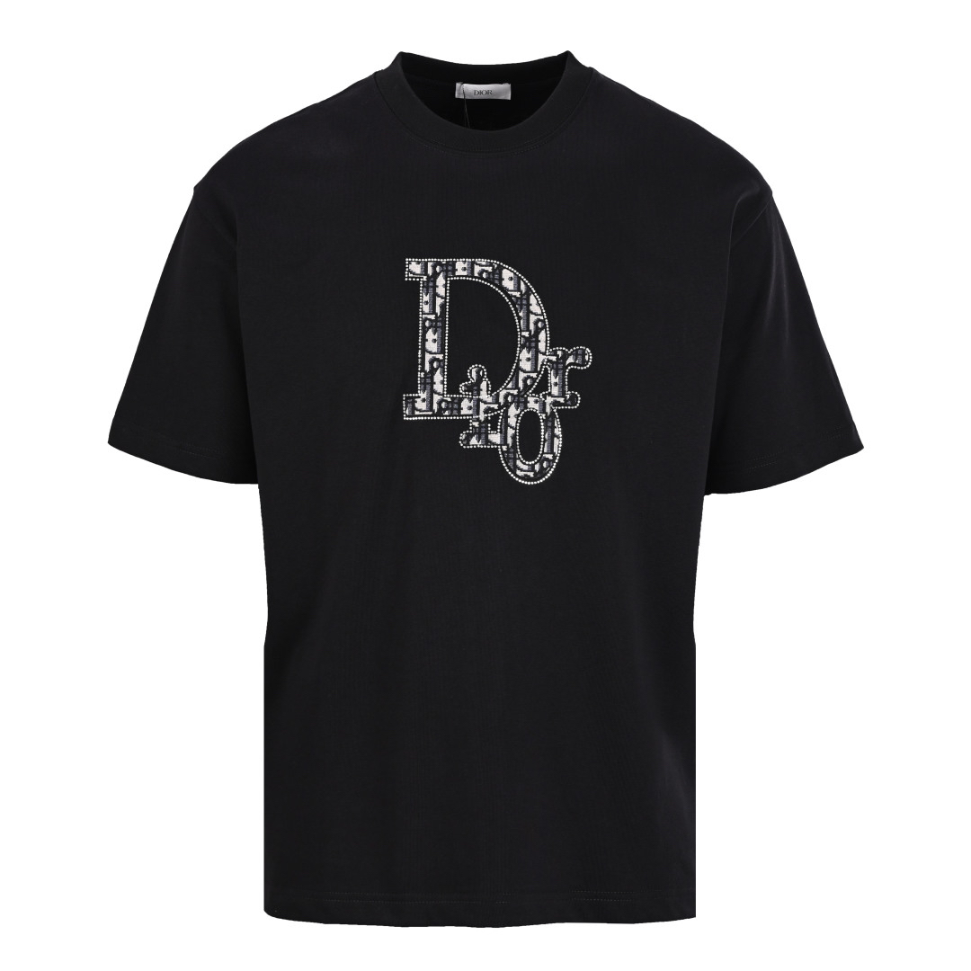 Patch printed embroidered T-shirt