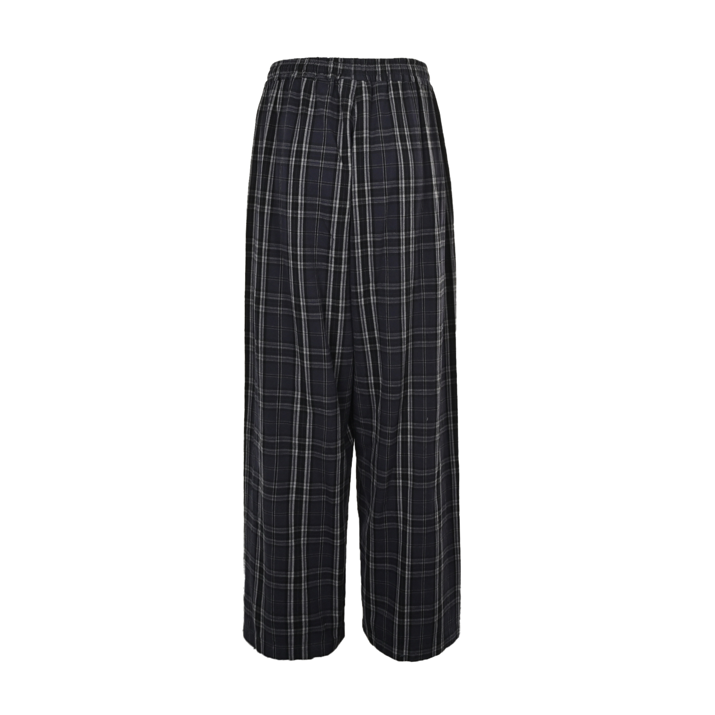 Check flannel trousers