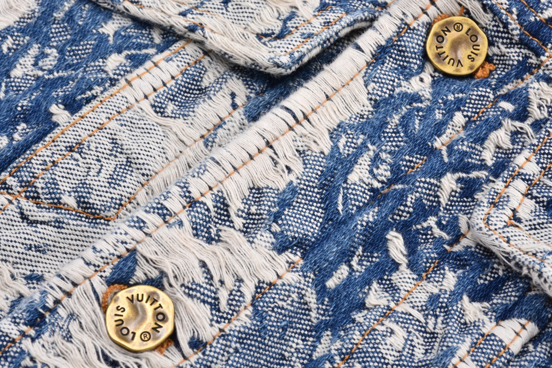 Fringed Denim Coat Jacket