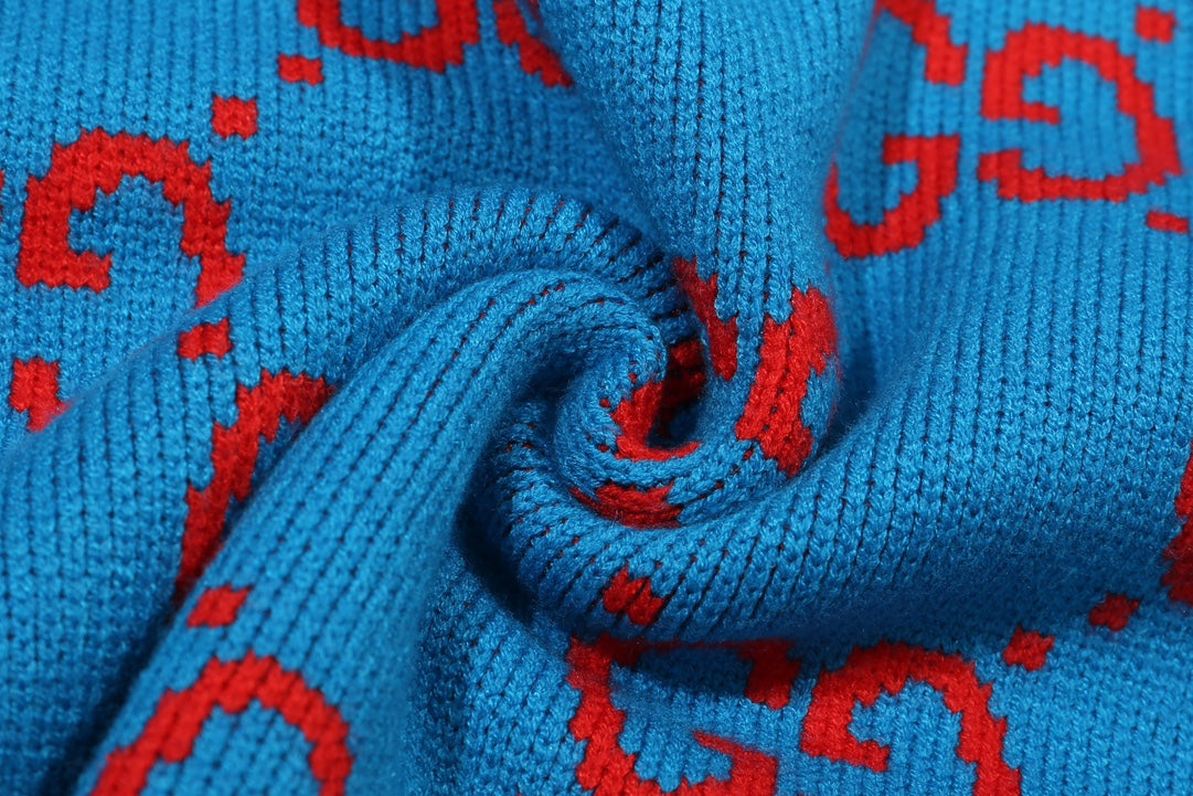 New Alphabet Jacquard Crew-Neck Sweater