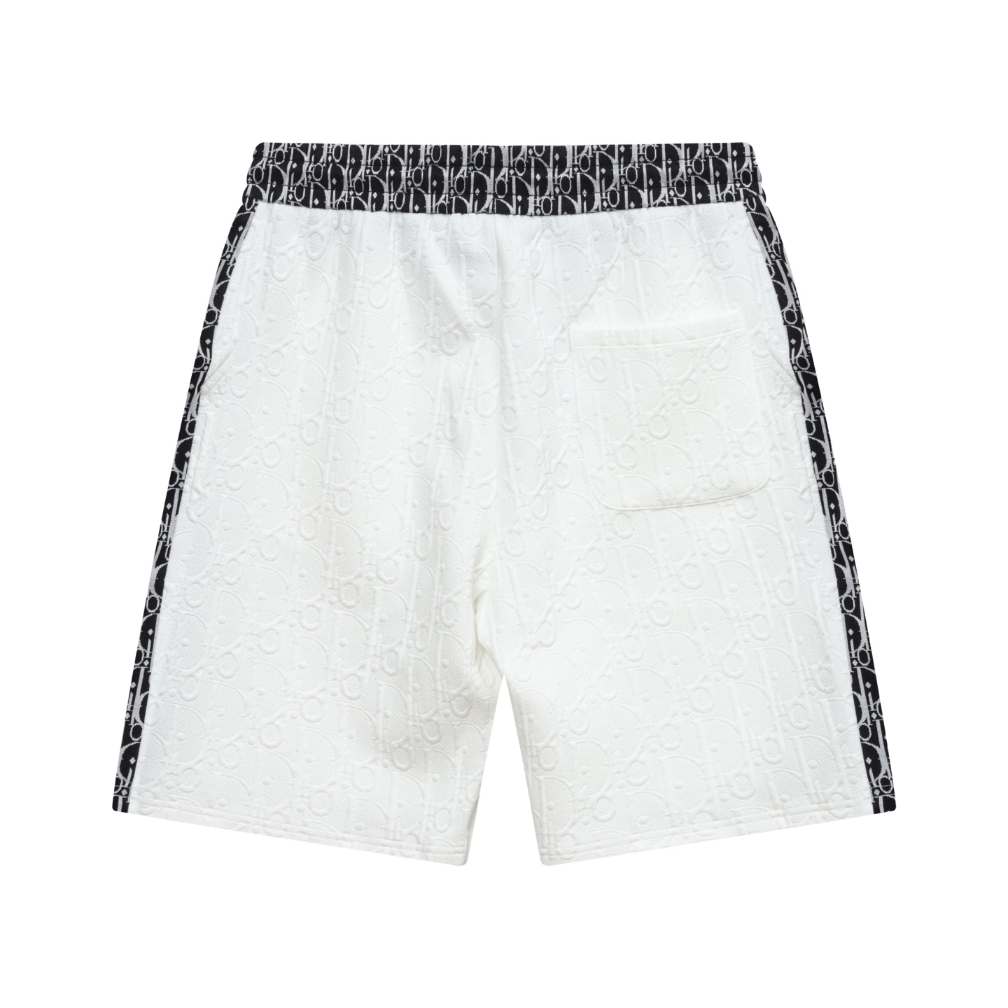 Lettering print embroidered shorts
