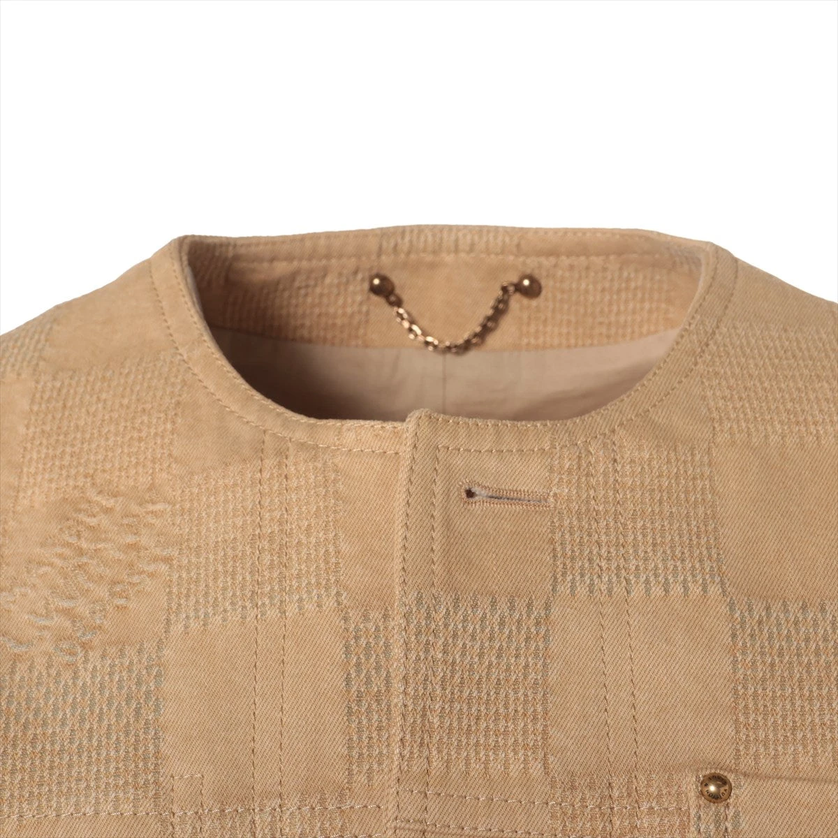 Saddle Checkerboard Denim Jacket