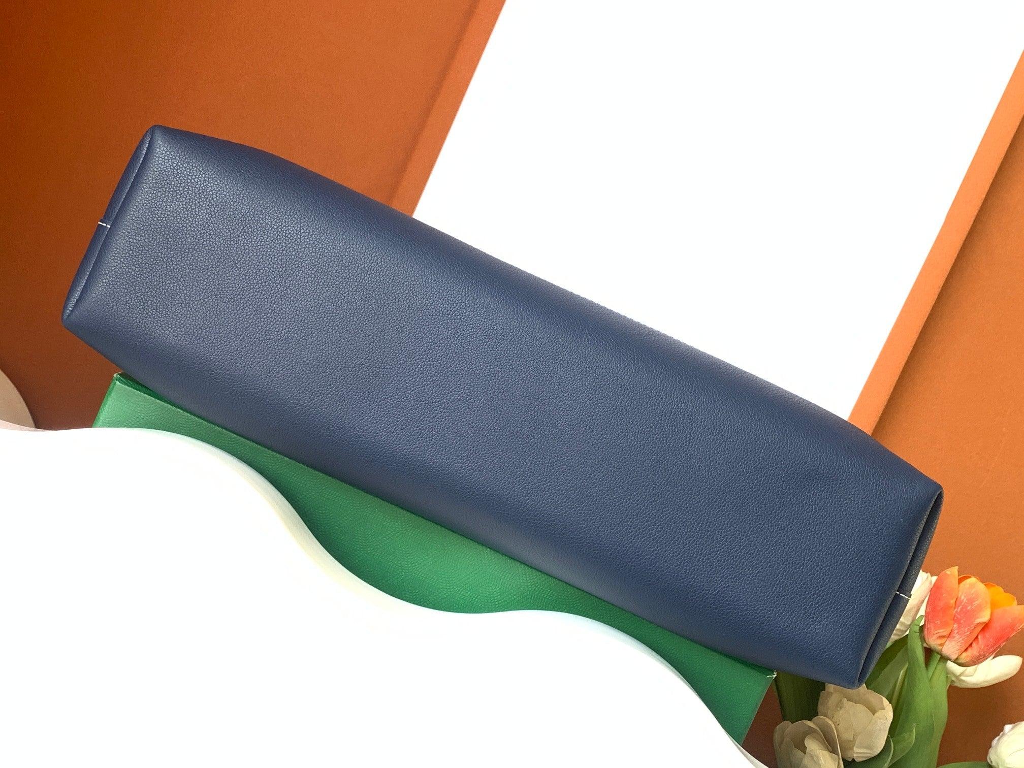 Navy Canvas and Calfskin Document Holder