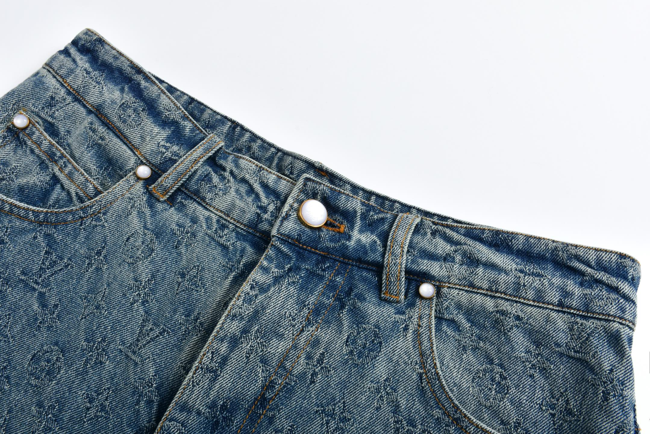 New Jacquard Denim Trousers