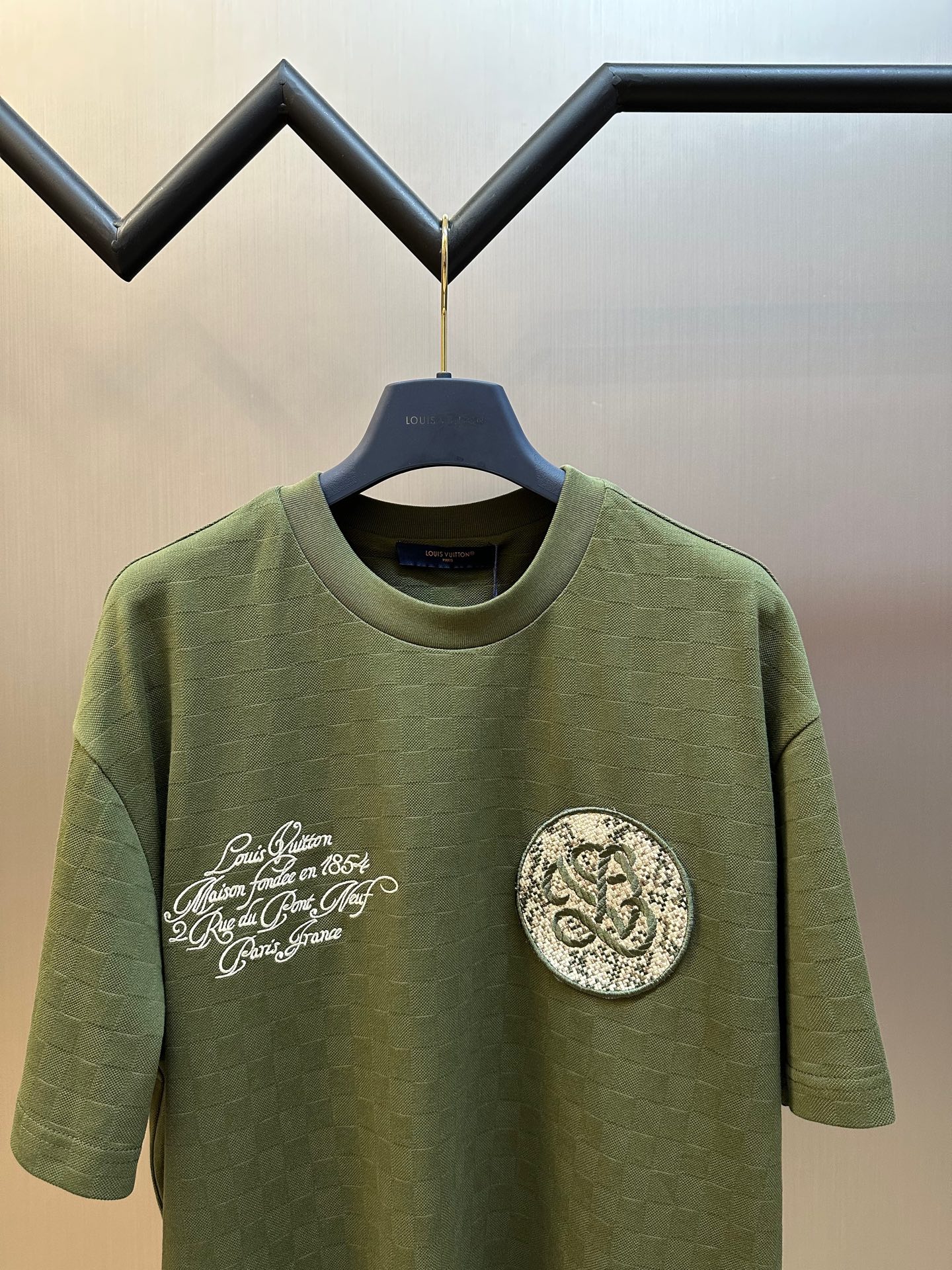 Green Piqué Round Neck Short Sleeves