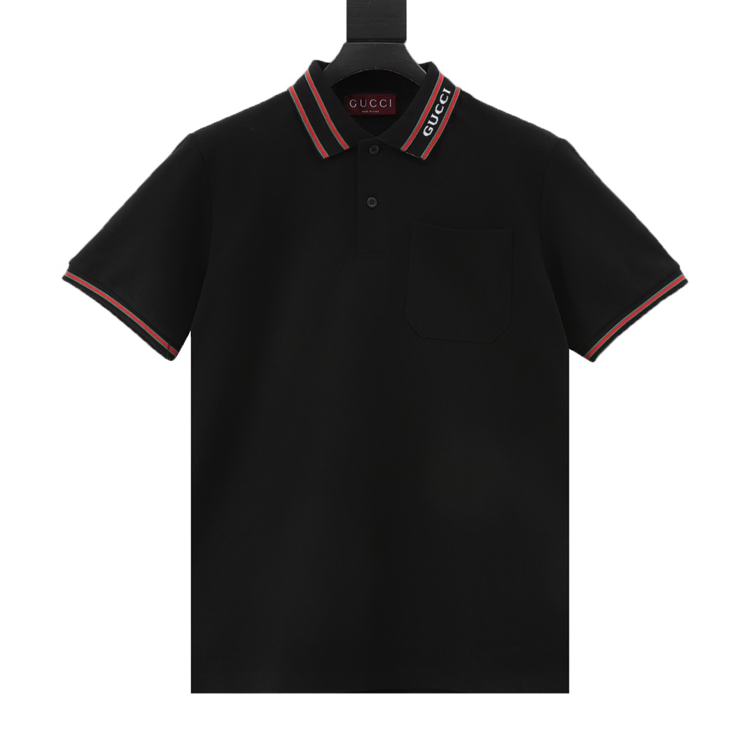 Lettering Short Sleeve Polo