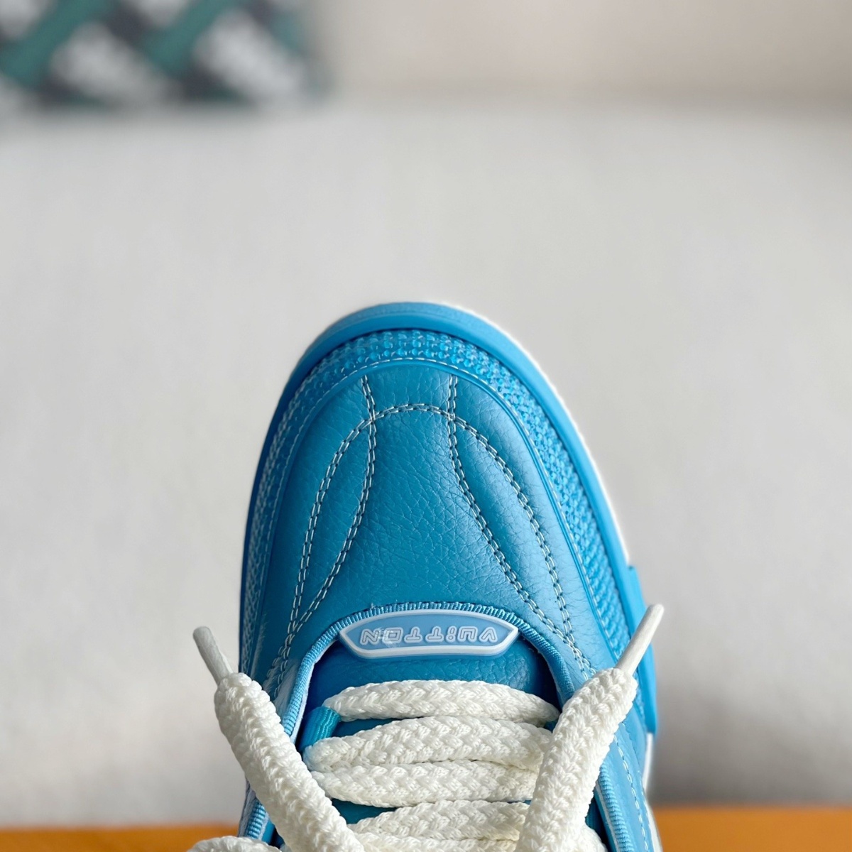 Blue men's sports shoes