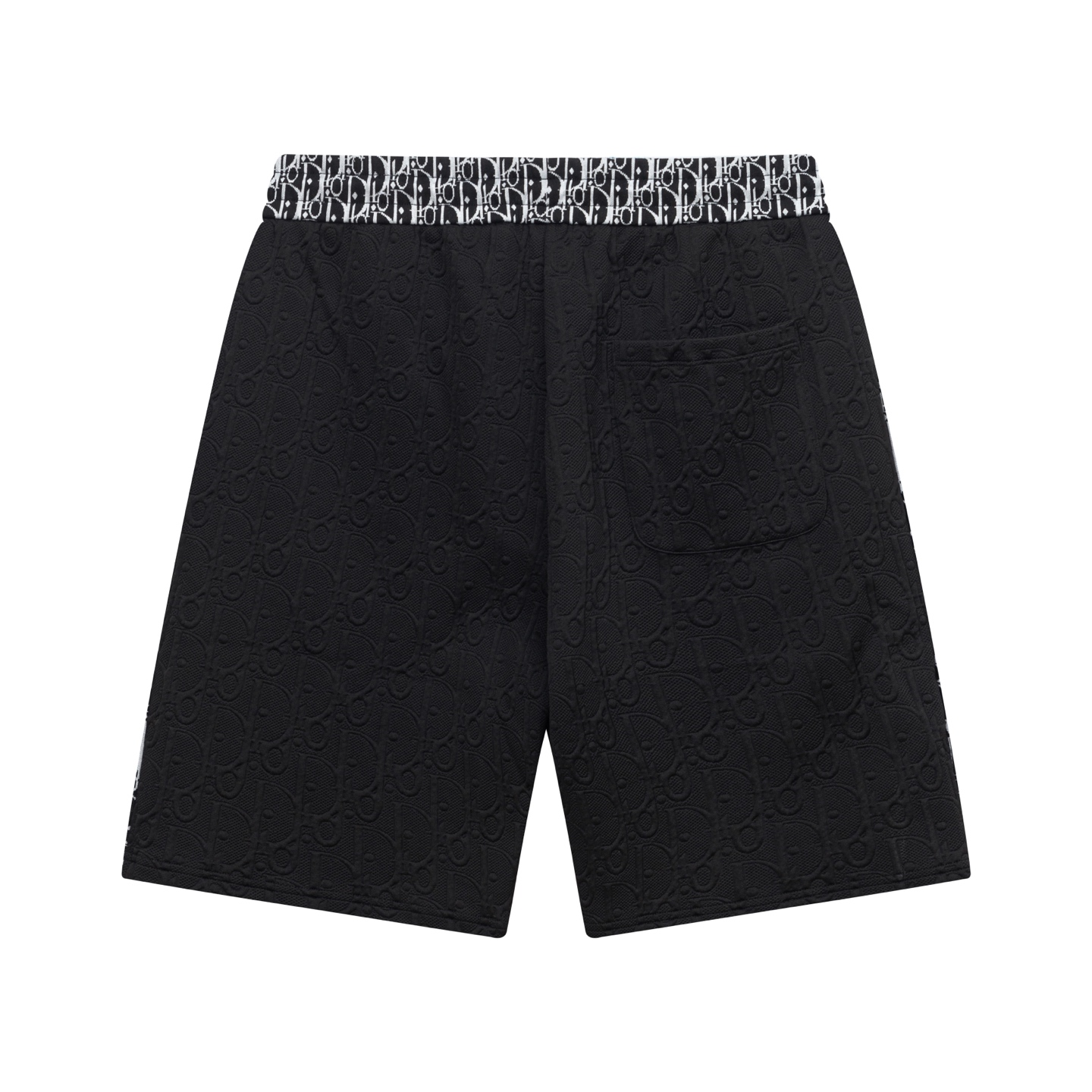 Lettering print embroidered shorts