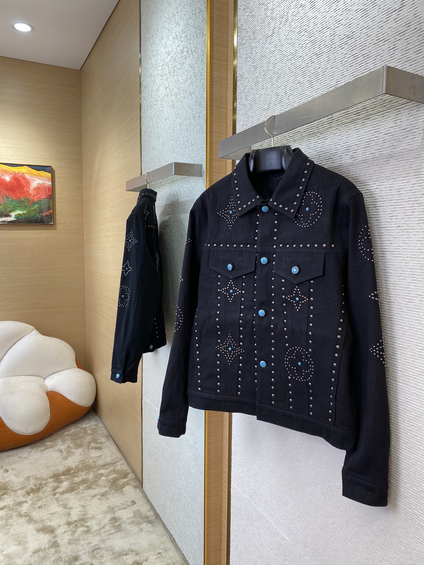 Turquoise Rivet Denim Jacket