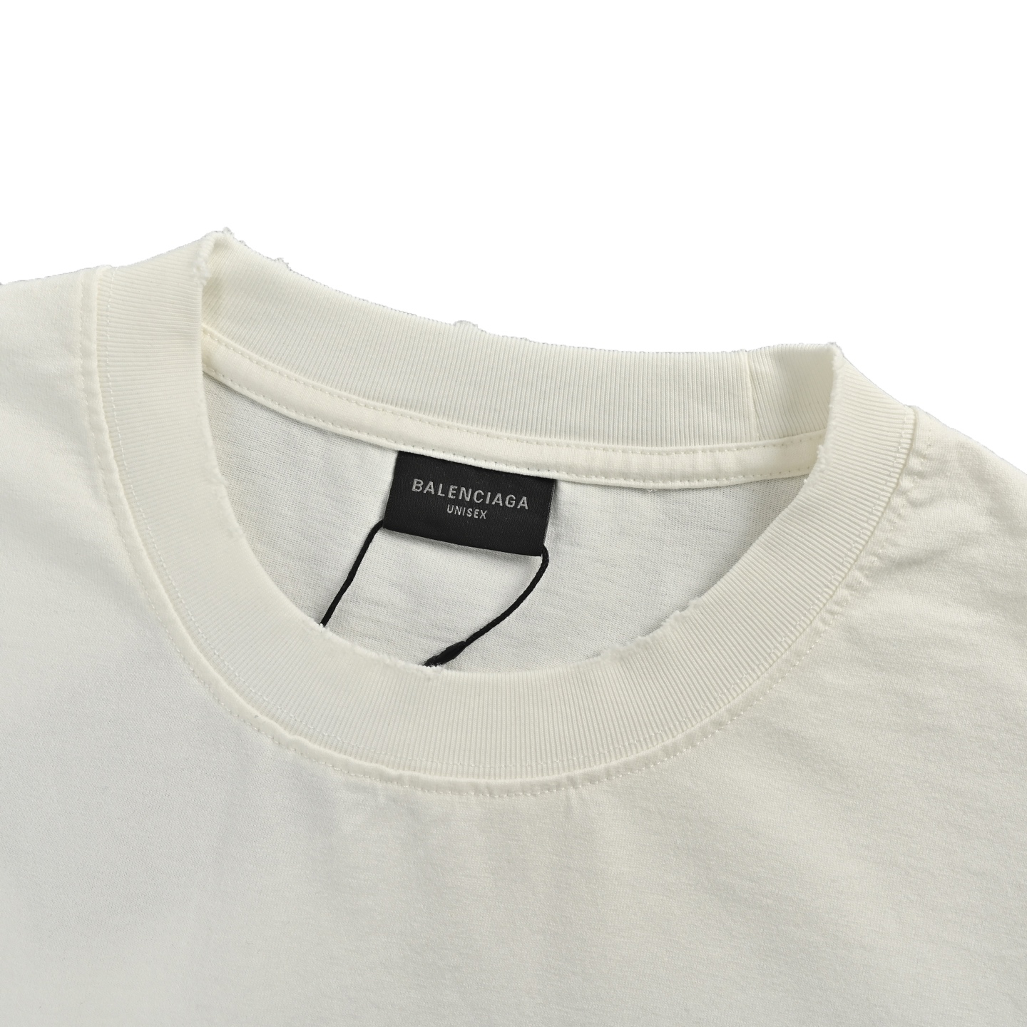 Inkjet ripped short-sleeved T-shirt