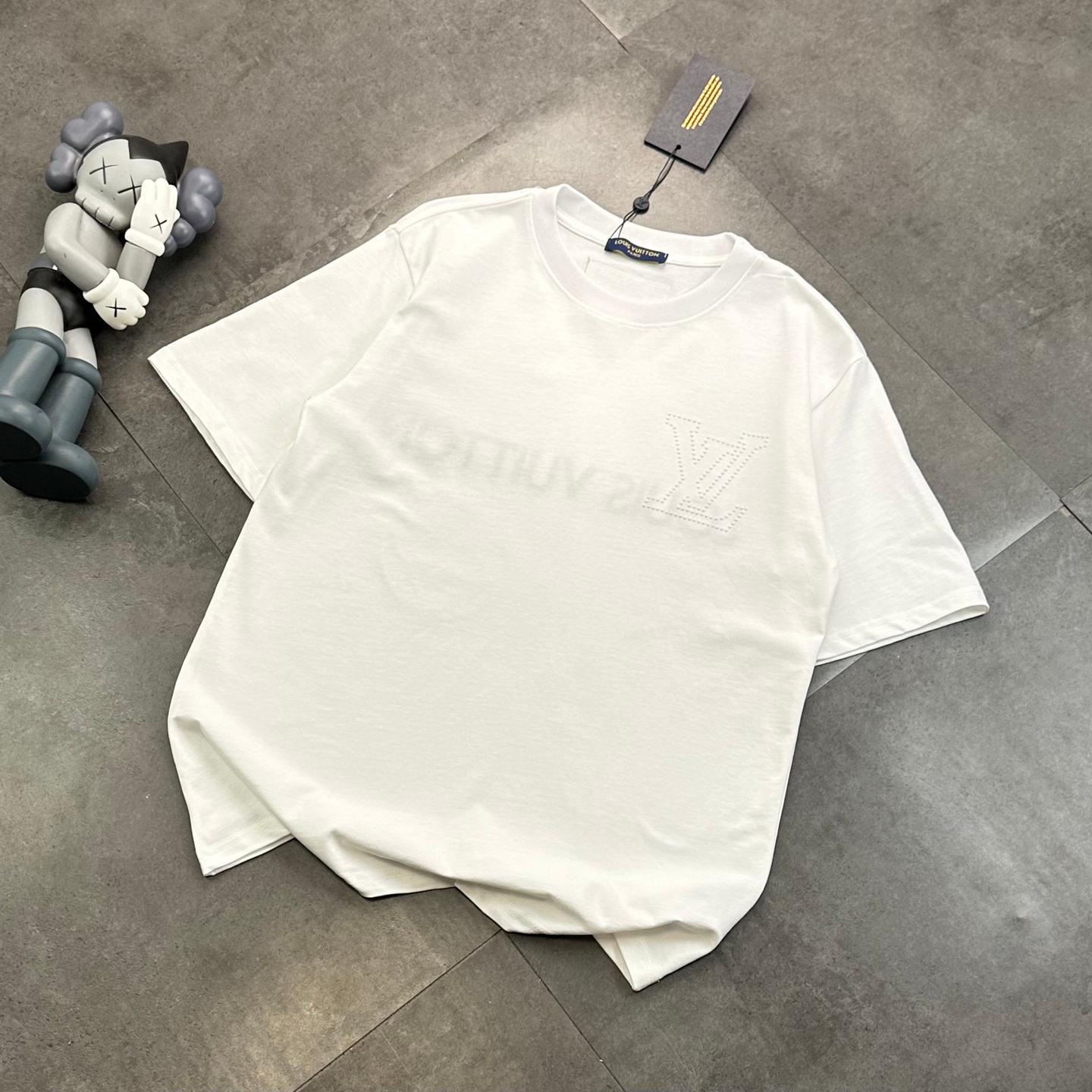 Embroidered diamond couple T-shirt