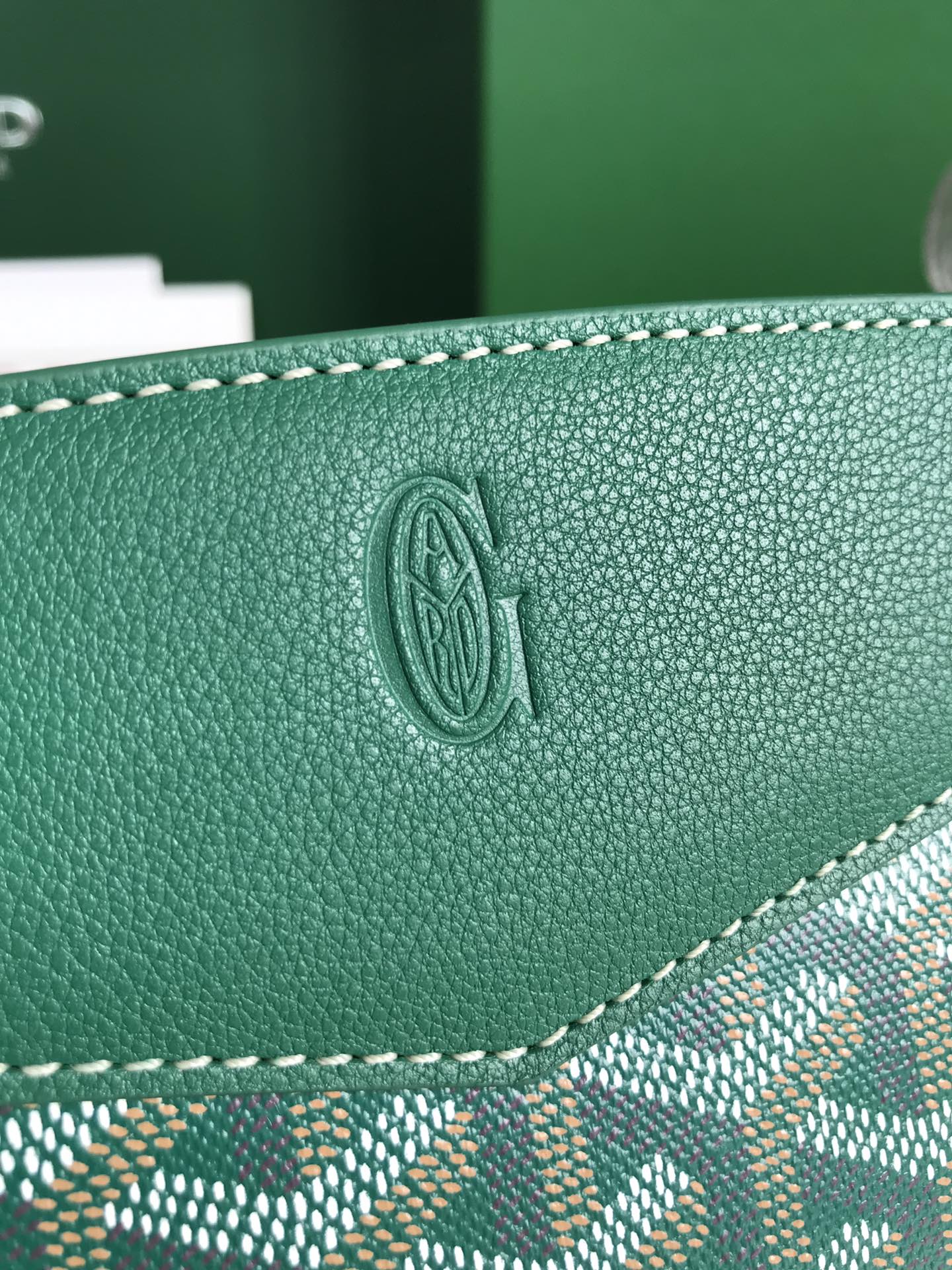 Green Calfskin Structured Mini Bag