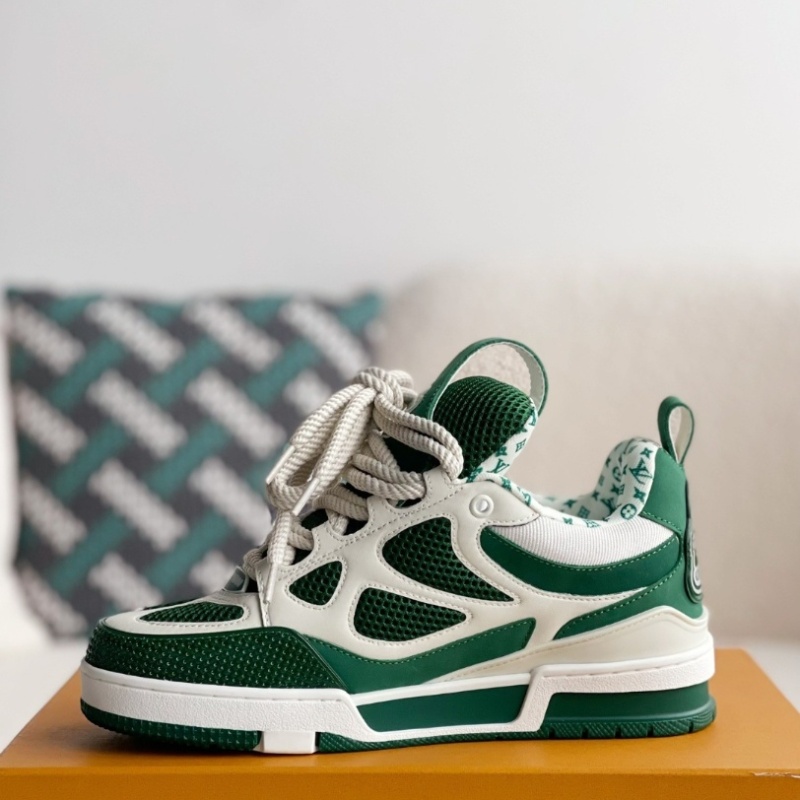 Skate Sneaker Green White Men's