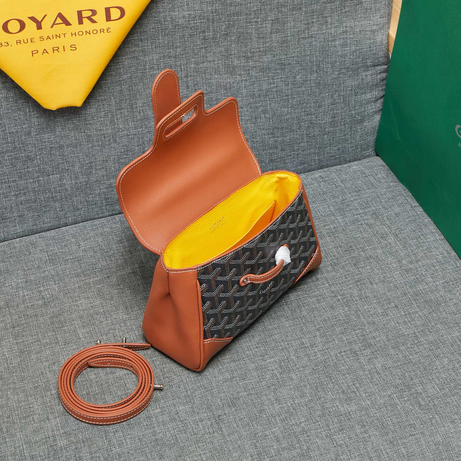 Mini Bag Black and Tan Canvas