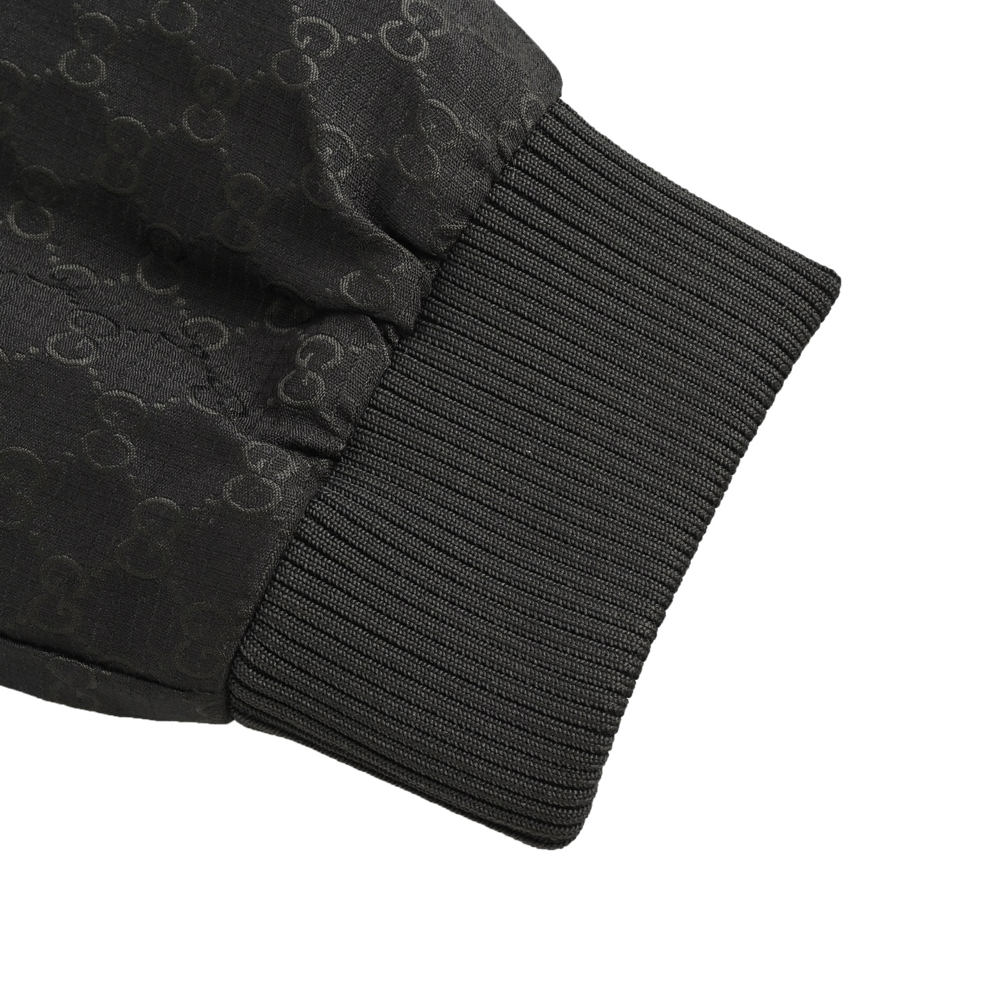 GG All-Over Print Fine Check Hooded Zip-Up Jacket