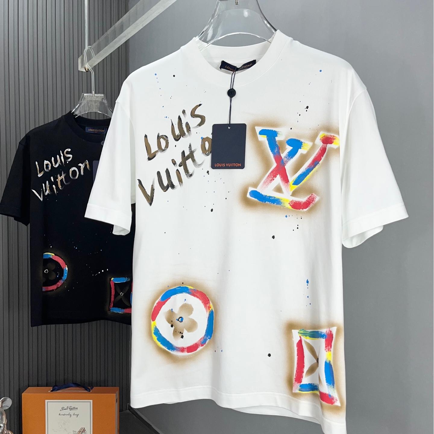 New Summer Graffiti Letter Element Round Neck T-shirt