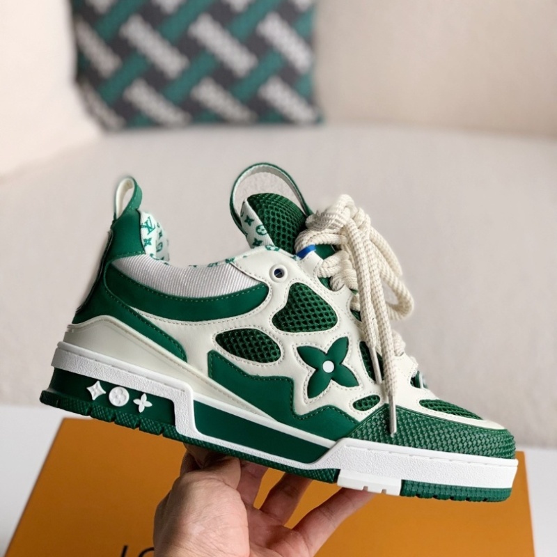 Skate Sneaker Green White Men's