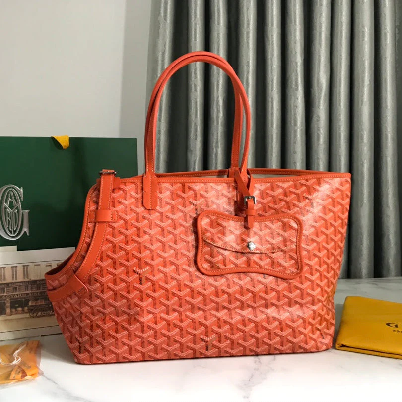 Orange Canvas Calfskin Trim Bag