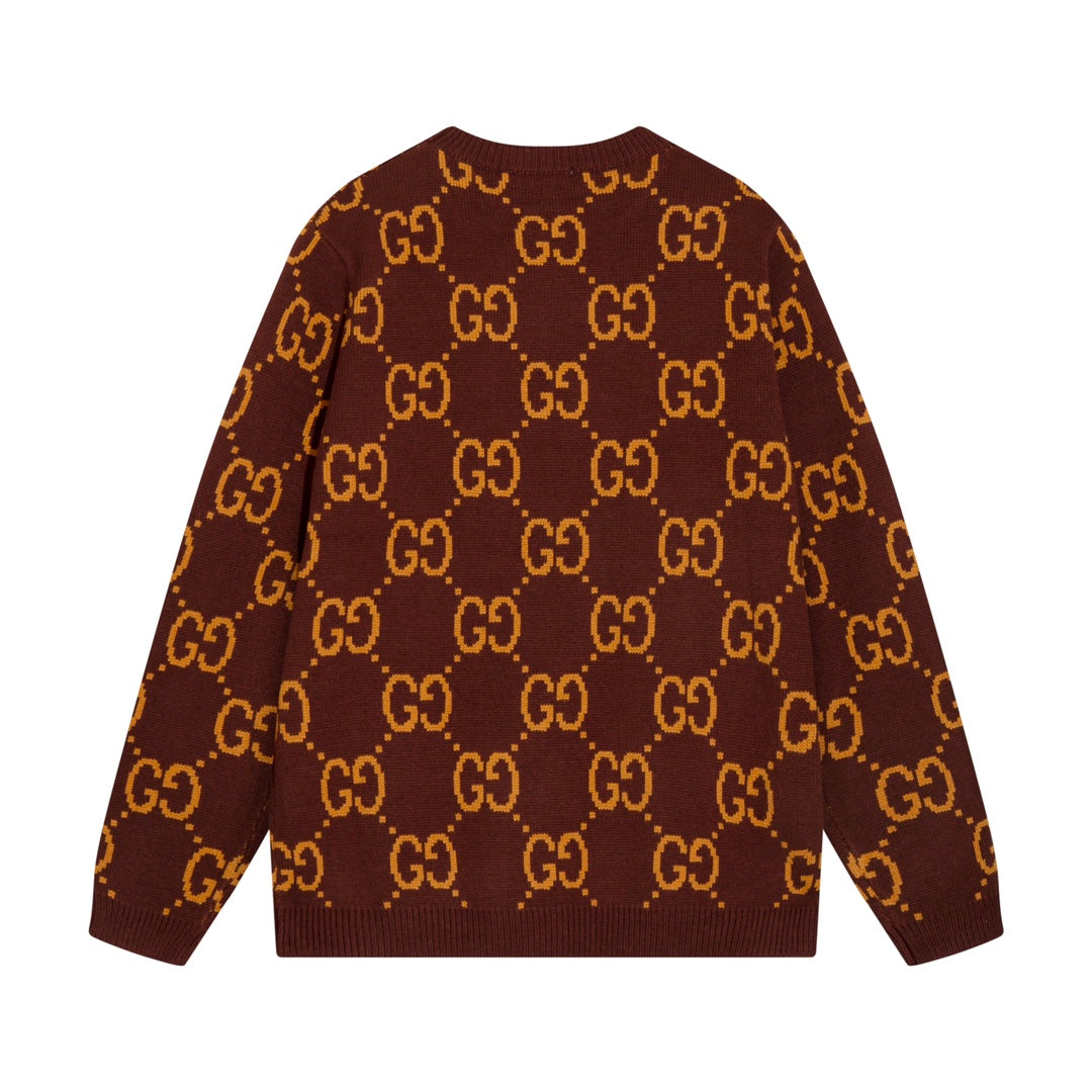 New Alphabet Jacquard Crew-Neck Sweater